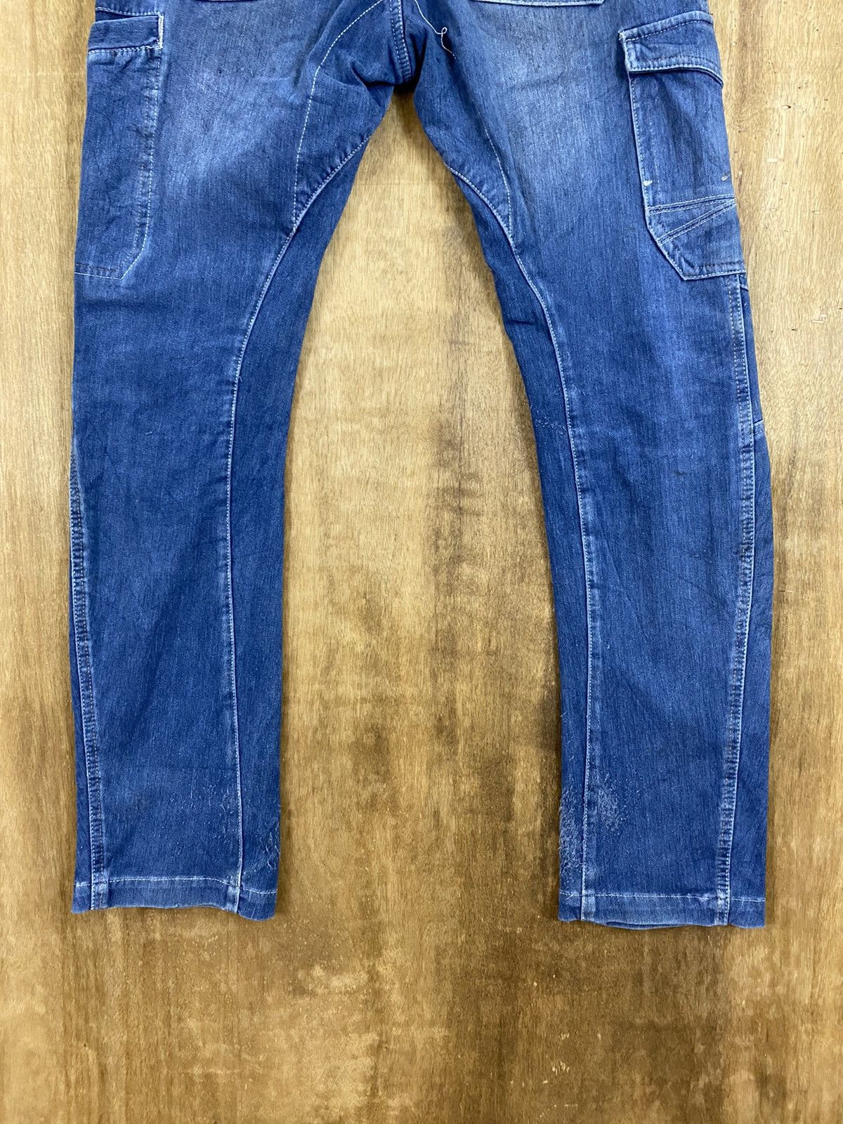 Japanese Brand DLS Fieldcore Blue Stretchable distressed Denim Pants #BB533 Size US 30 / EU 46 - 11 Thumbnail