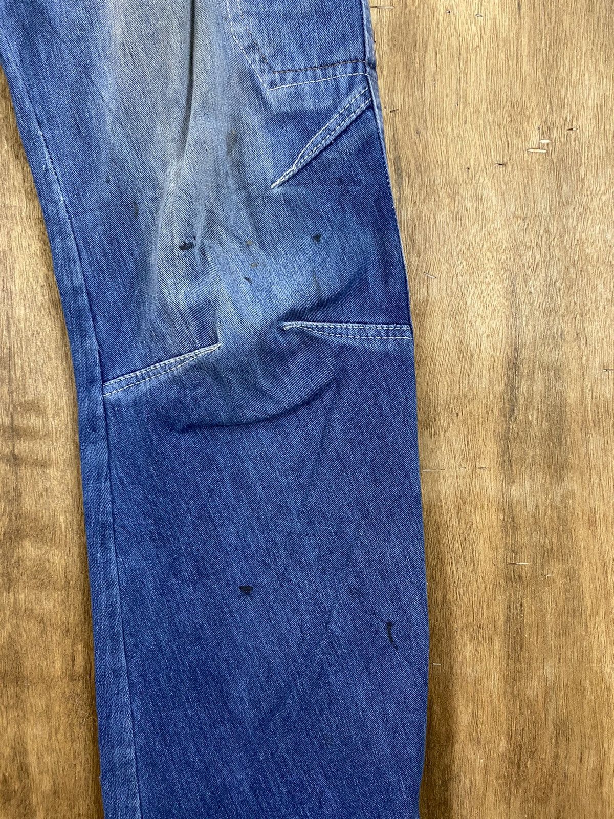 Japanese Brand DLS Fieldcore Blue Stretchable distressed Denim Pants #BB533 Size US 30 / EU 46 - 8 Thumbnail