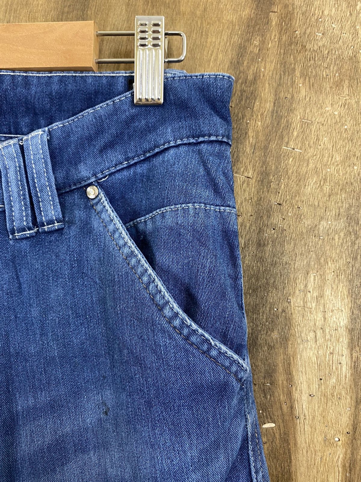 Japanese Brand DLS Fieldcore Blue Stretchable distressed Denim Pants #BB533 Size US 30 / EU 46 - 5 Thumbnail