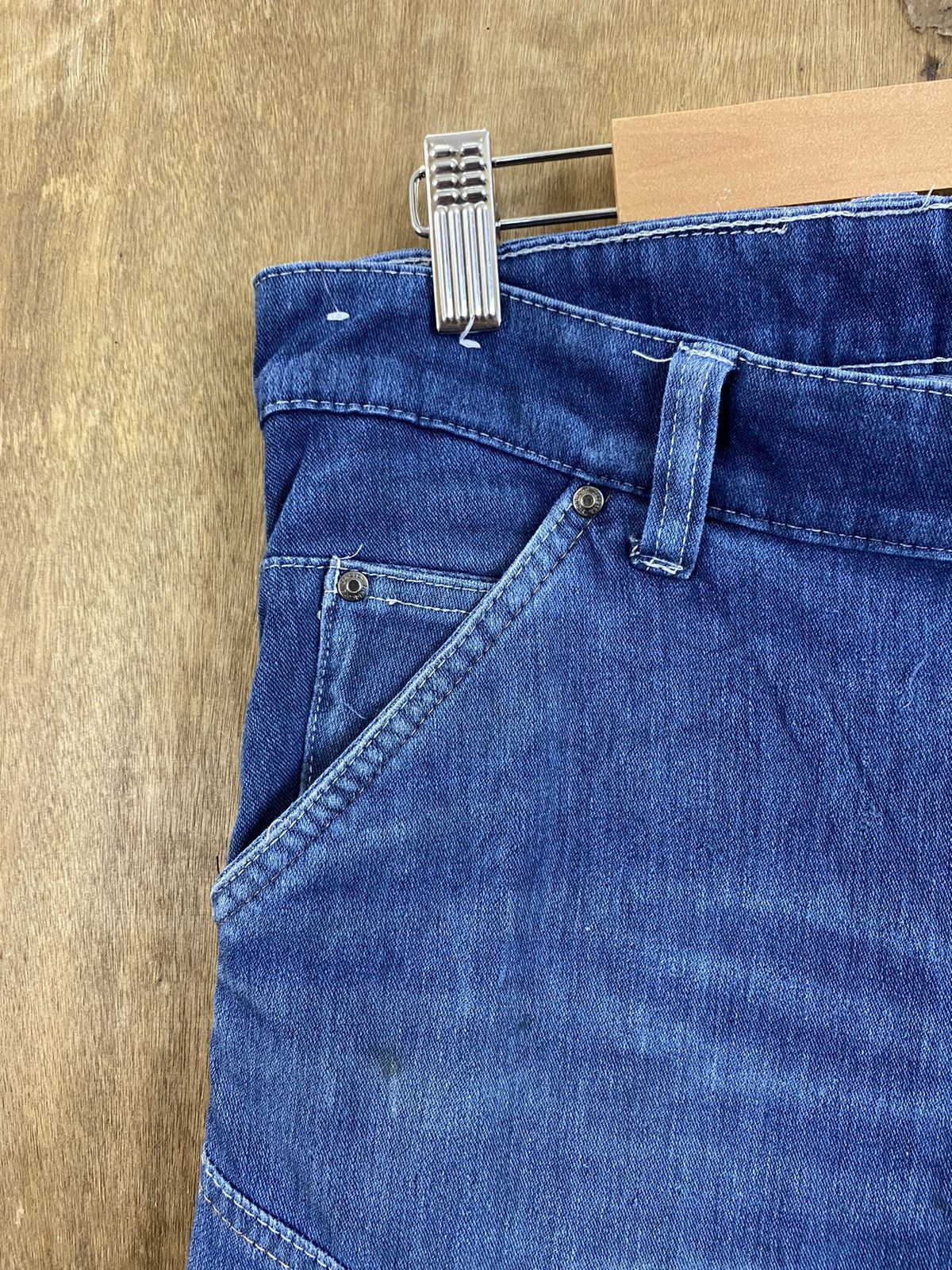 Japanese Brand DLS Fieldcore Blue Stretchable distressed Denim Pants #BB533 Size US 30 / EU 46 - 4 Thumbnail