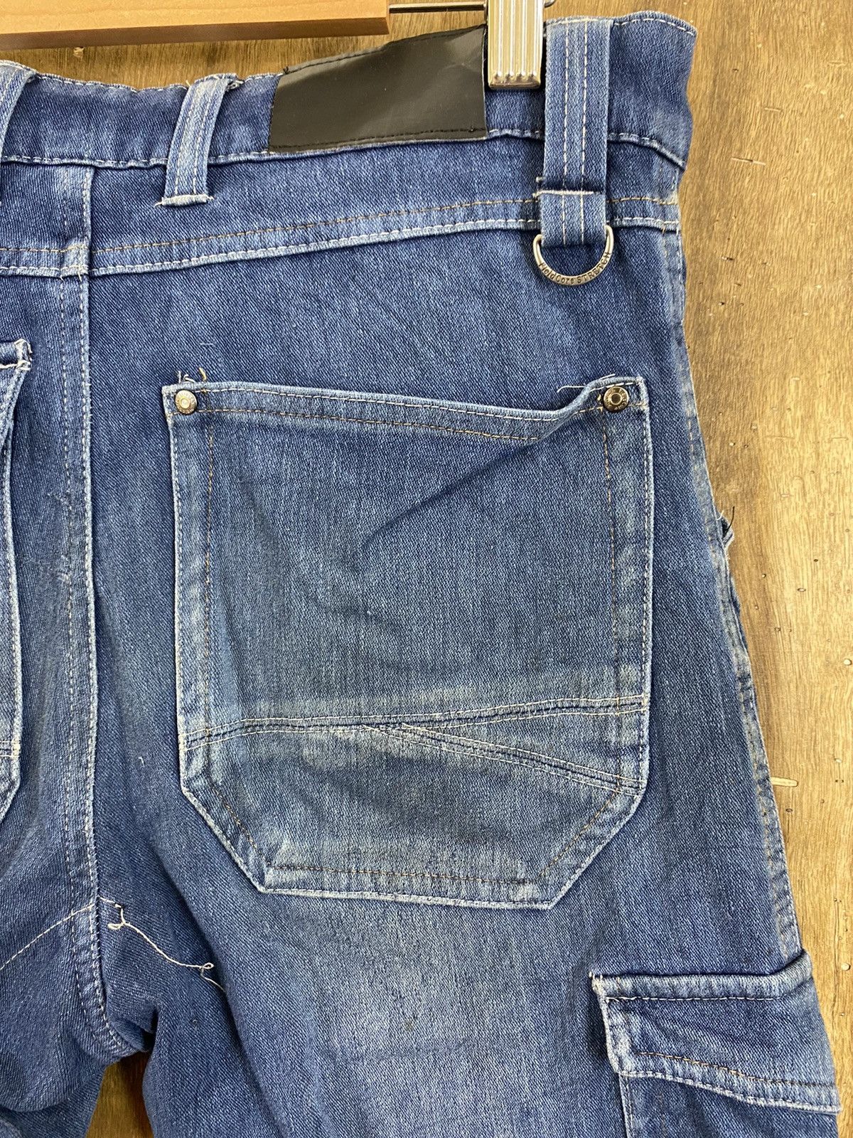 Japanese Brand DLS Fieldcore Blue Stretchable distressed Denim Pants #BB533 Size US 30 / EU 46 - 13 Thumbnail