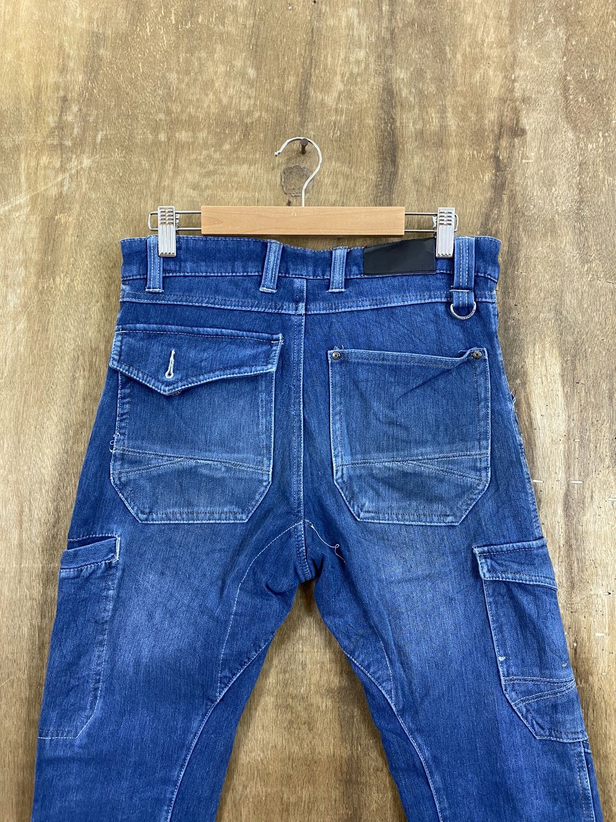 Japanese Brand DLS Fieldcore Blue Stretchable distressed Denim Pants #BB533 Size US 30 / EU 46 - 10 Thumbnail