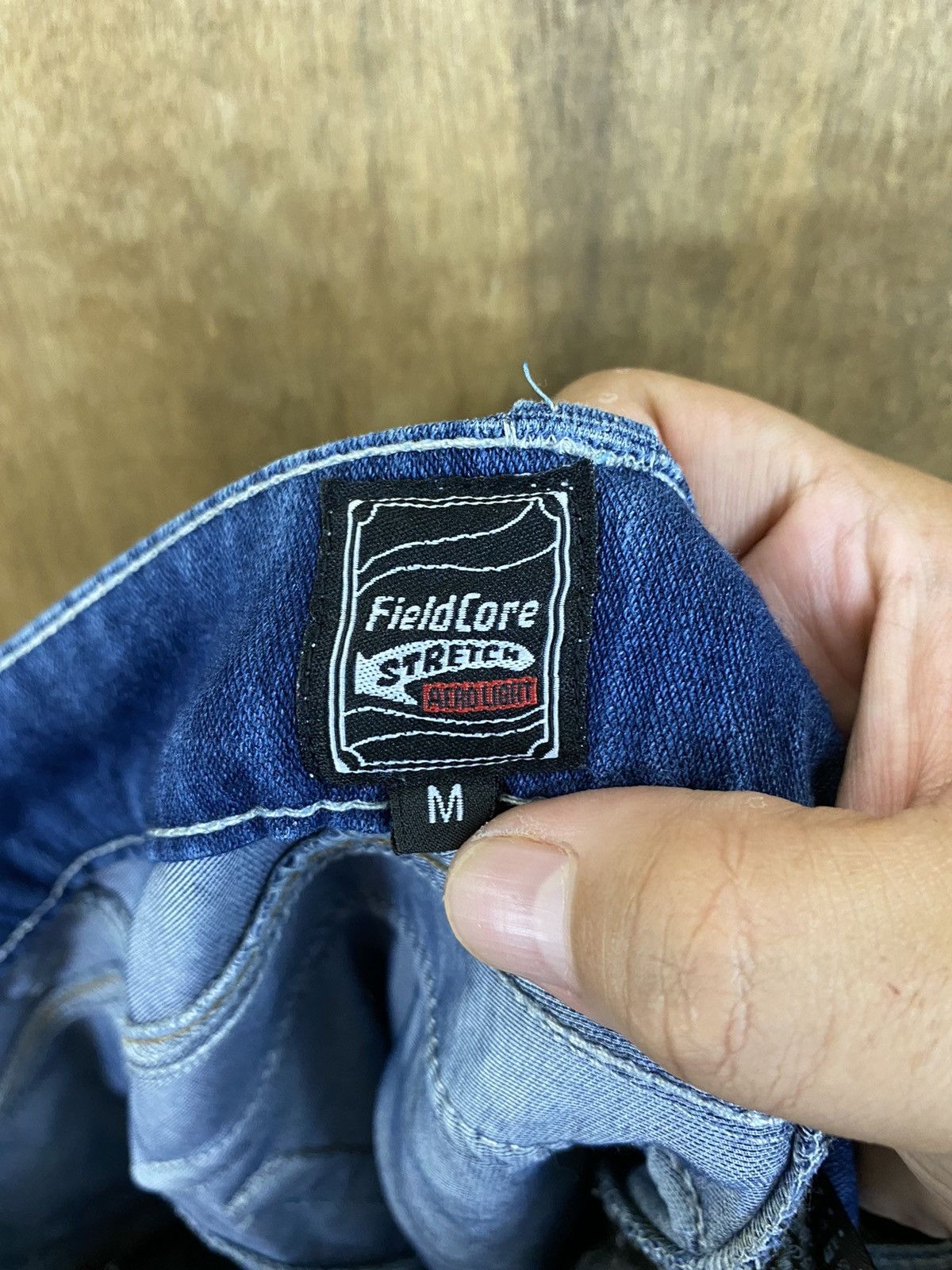 Japanese Brand DLS Fieldcore Blue Stretchable distressed Denim Pants #BB533 Size US 30 / EU 46 - 18 Thumbnail