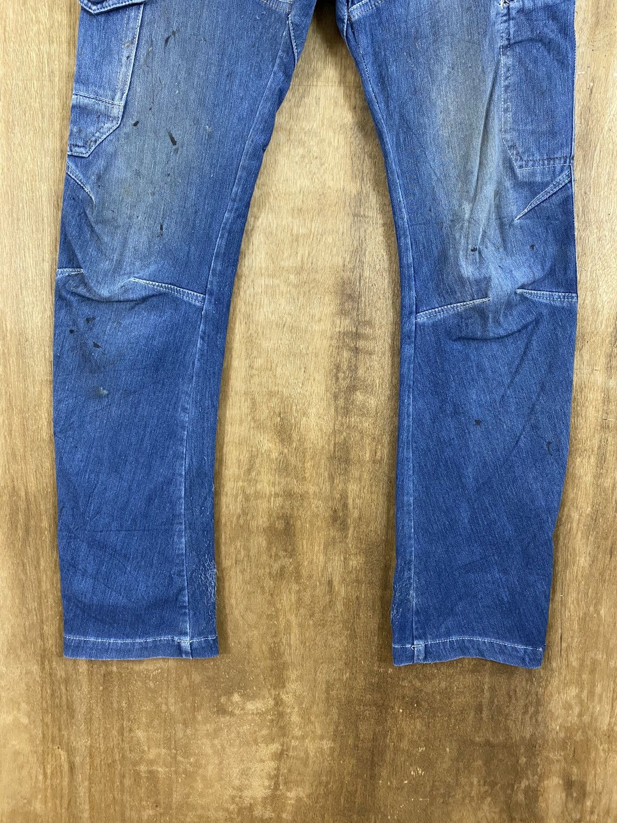 Japanese Brand DLS Fieldcore Blue Stretchable distressed Denim Pants #BB533 Size US 30 / EU 46 - 3 Thumbnail