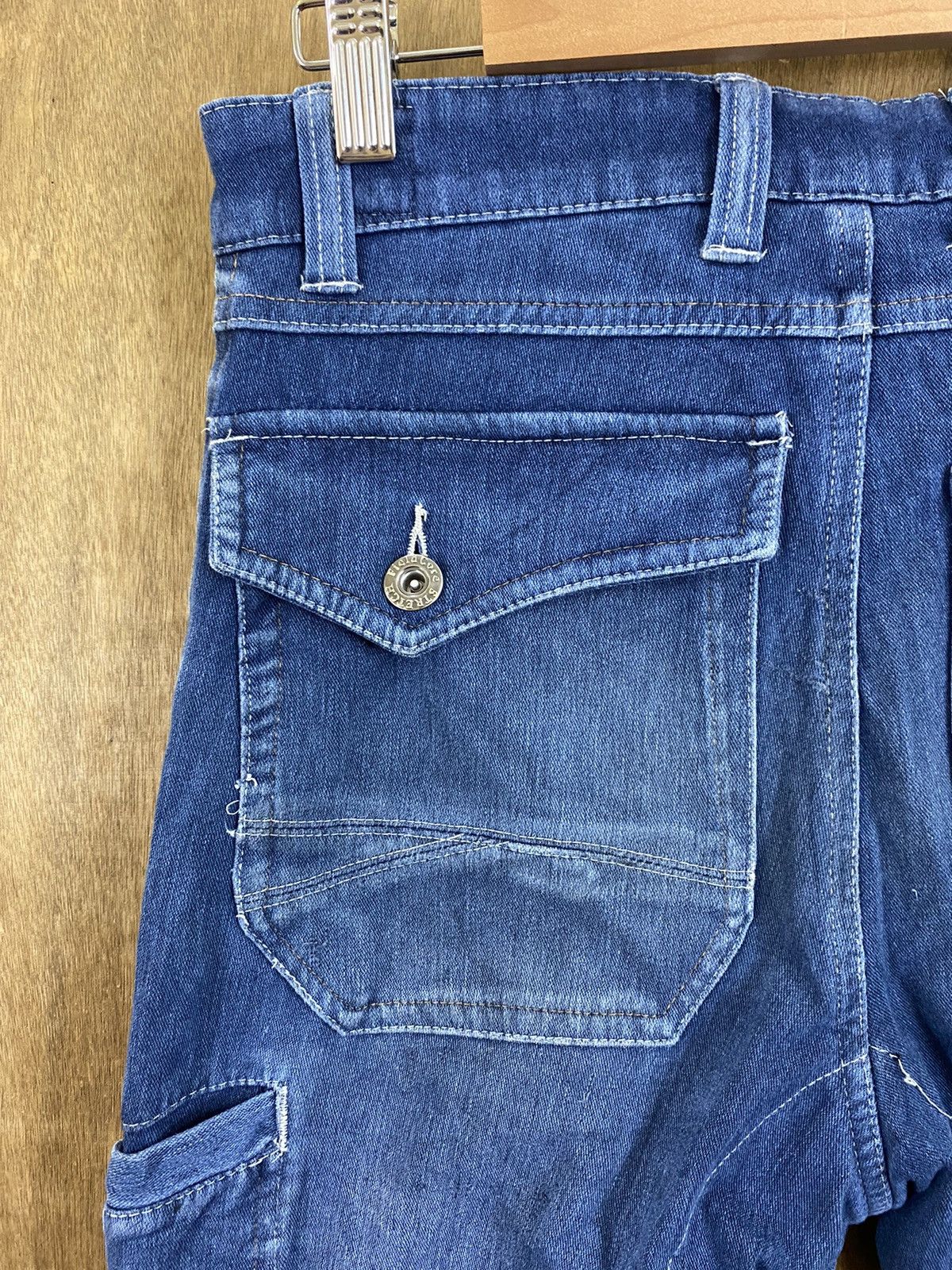 Japanese Brand DLS Fieldcore Blue Stretchable distressed Denim Pants #BB533 Size US 30 / EU 46 - 12 Thumbnail