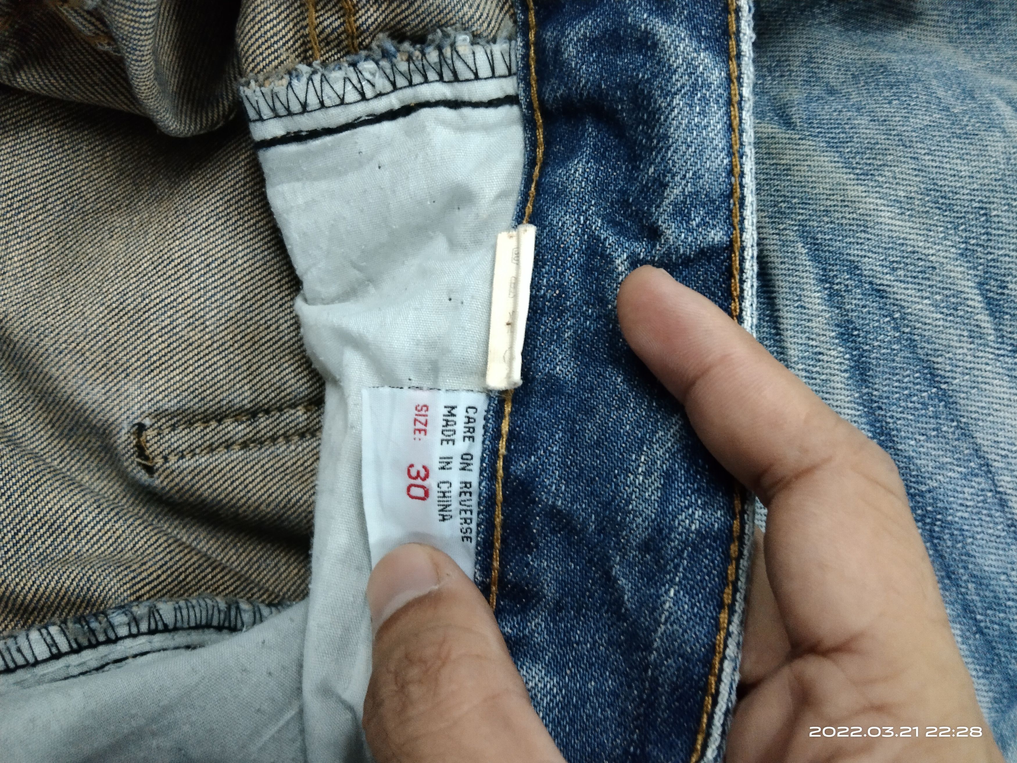 Japanese Brand DiSTRESSED MUSHENGHU0 STUDDED DENIM PANTS Size US 30 / EU 46 - 7 Thumbnail