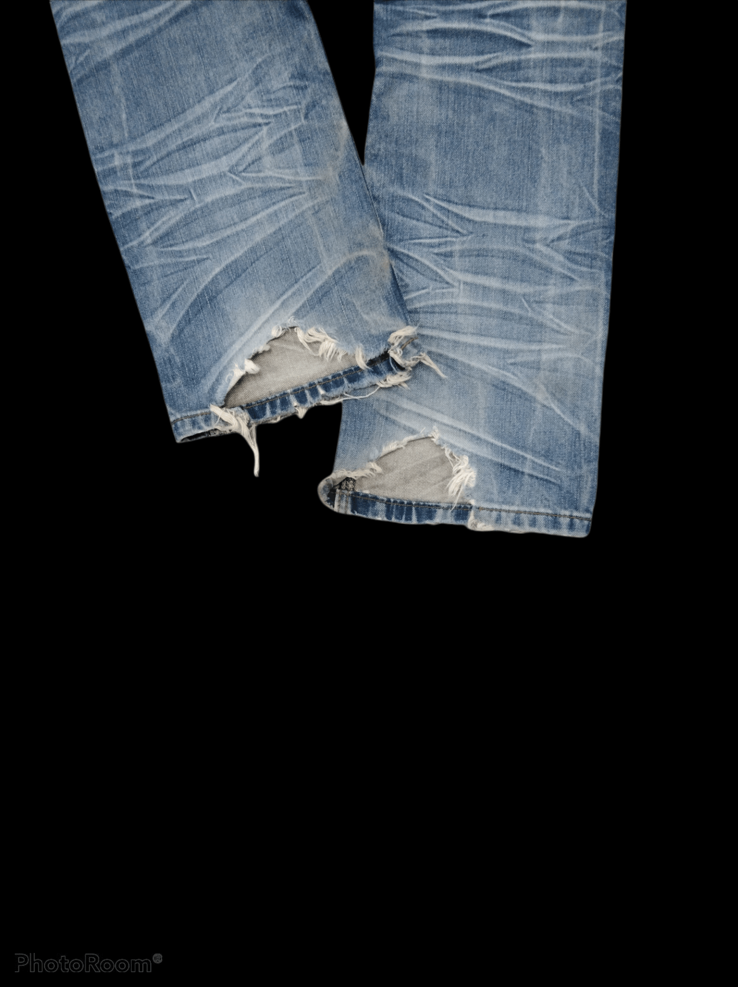 Japanese Brand DiSTRESSED MUSHENGHU0 STUDDED DENIM PANTS Size US 30 / EU 46 - 5 Thumbnail
