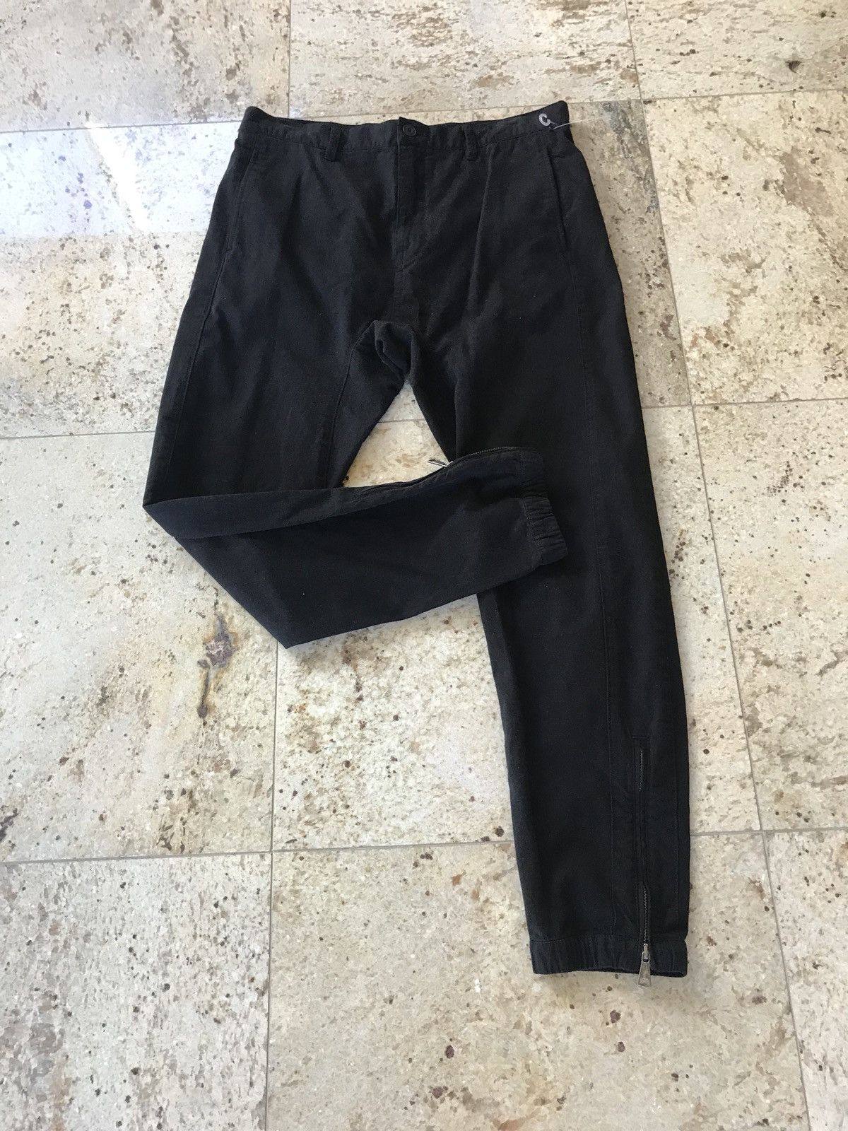 Helmut Lang Curved Leg Pants In Black Size US 32 / EU 48 - 1 Thumbnail