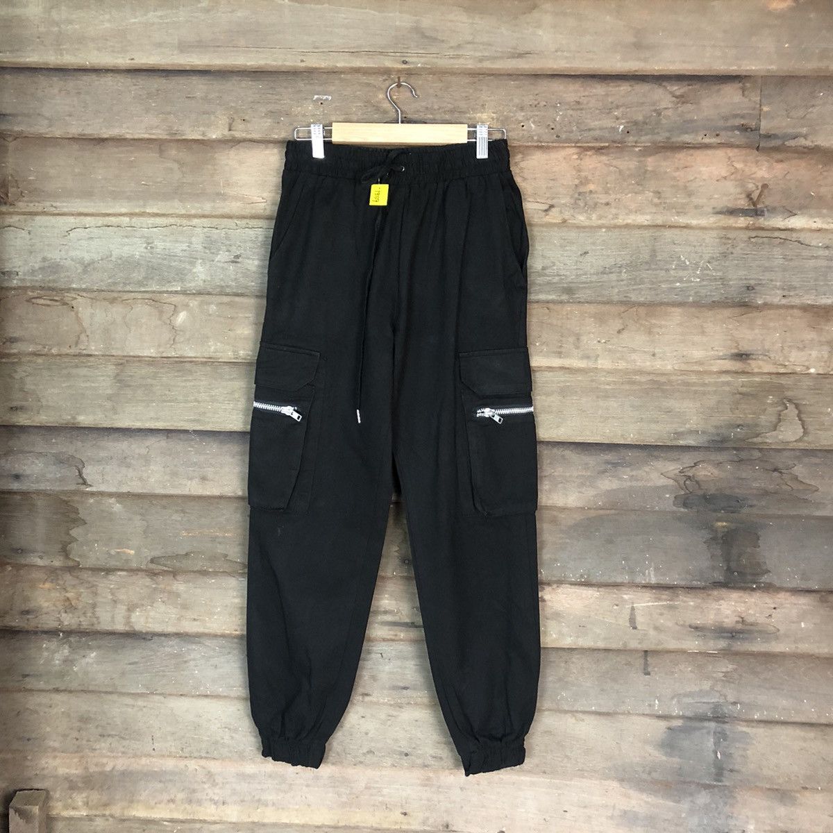 Japanese Brand DLL Takeasy Black Cargo Multipocket Pants #1359 Size US 28 / EU 44 - 1 Thumbnail
