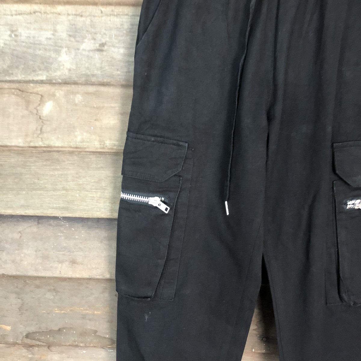 Japanese Brand DLL Takeasy Black Cargo Multipocket Pants #1359 Size US 28 / EU 44 - 4 Thumbnail