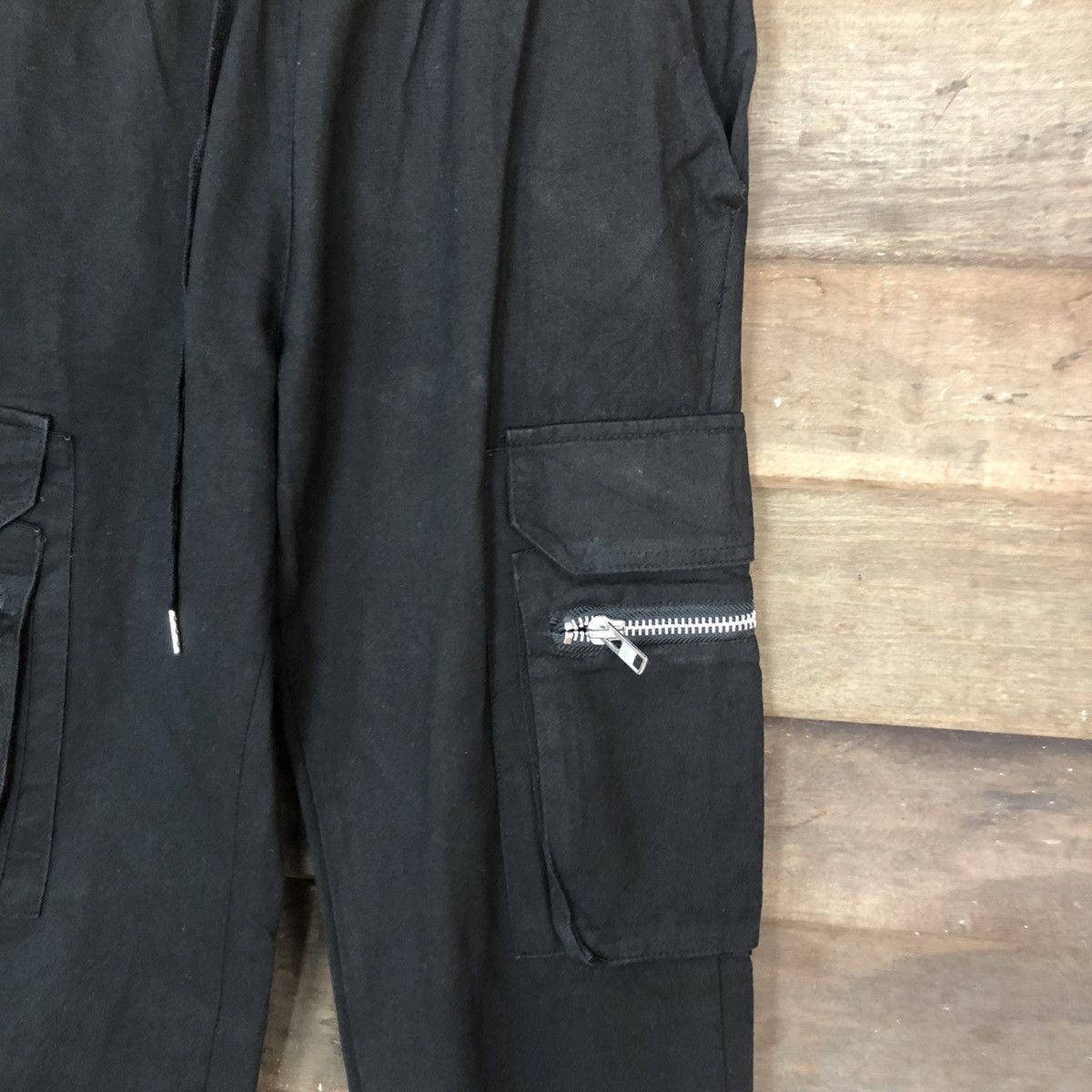 Japanese Brand DLL Takeasy Black Cargo Multipocket Pants #1359 Size US 28 / EU 44 - 5 Thumbnail