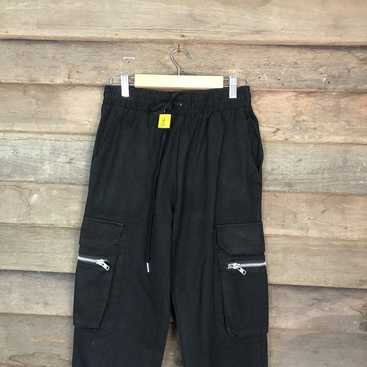 Japanese Brand DLL Takeasy Black Cargo Multipocket Pants #1359 Size US 28 / EU 44 - 2 Thumbnail