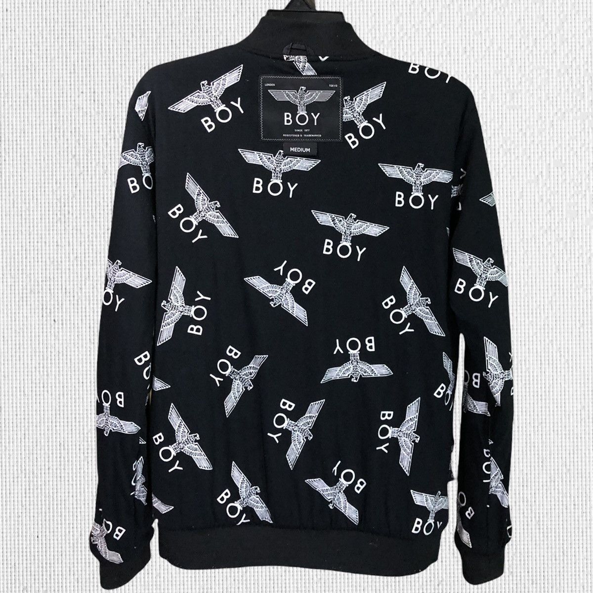 image of Boy London Big Logo Light Jacket in Black, Men's (Size Medium)