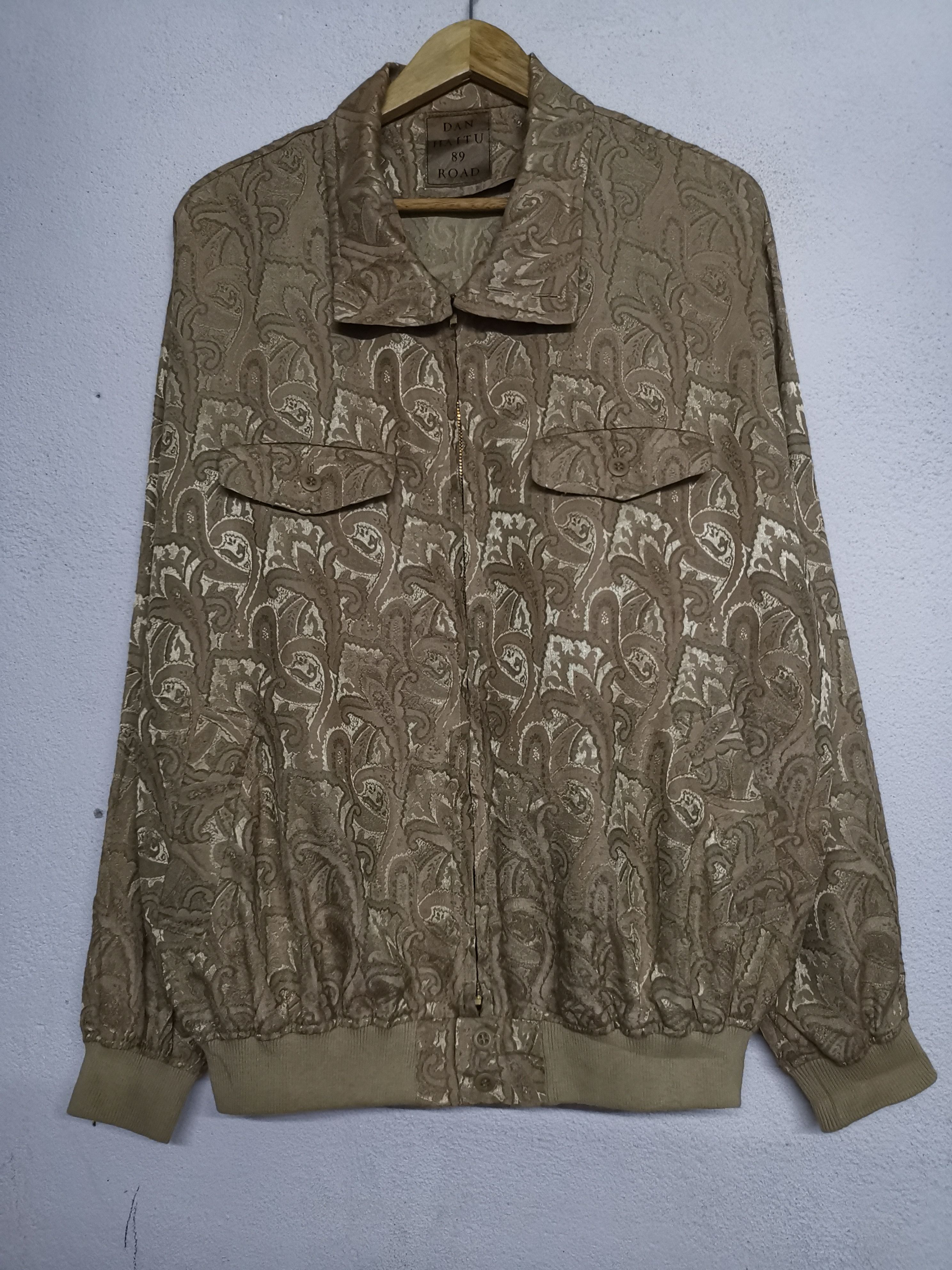 image of Designer Paisley Dan Haitu 89 Road Jacket in Brown, Men's (Size Medium)