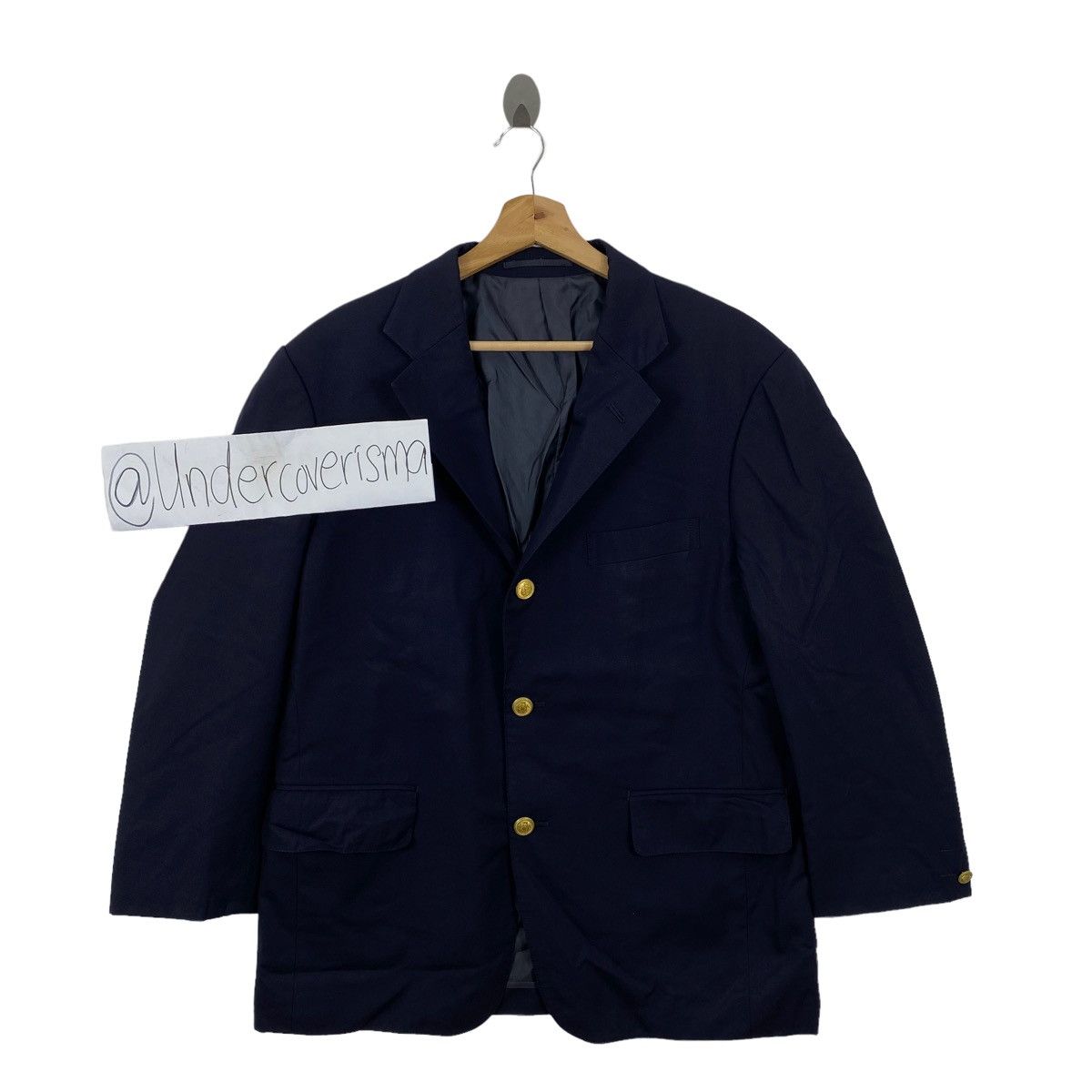 image of J Press Vintage J.press New York Plain Black Coat Jacket, Men's (Size Large)
