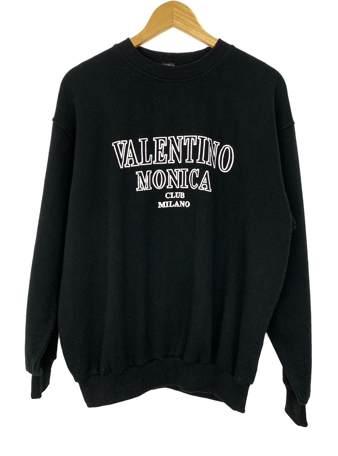 Valentino × Vintage 🔥Valentino Monica Club Milano Embroidery Black Sweatshirts Size US M / EU 48-50 / 2 - 1 Thumbnail