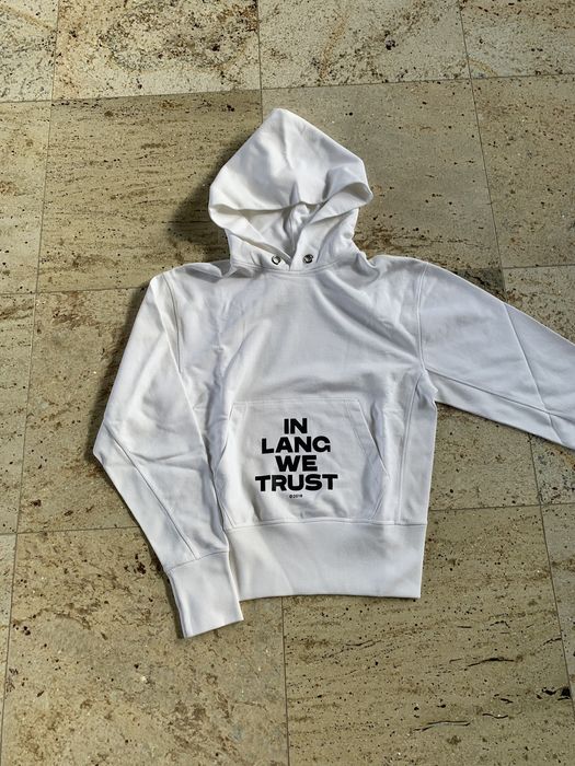 Helmut lang in best sale lang we trust hoodie