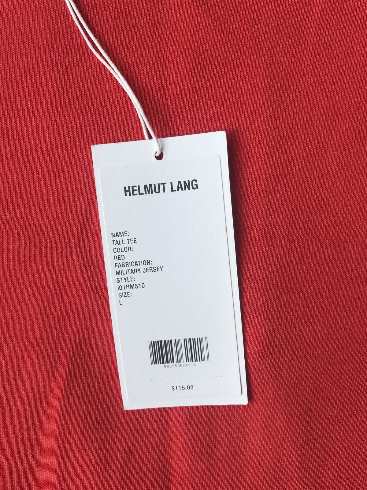 Helmut Lang Tall Tee in Red Size US L / EU 52-54 / 3 - 7 Thumbnail
