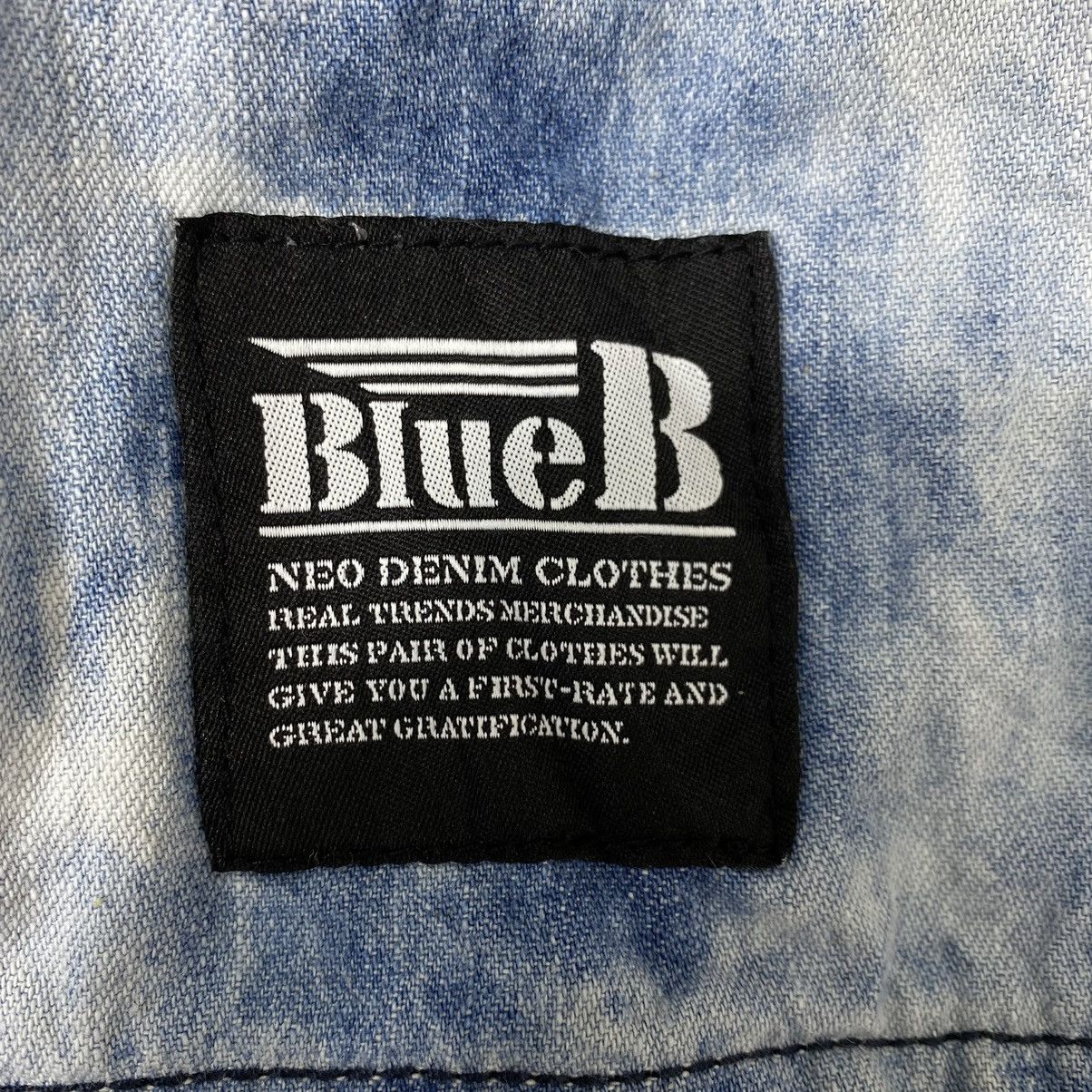 Vintage Vintage BLUE B Tie Dye Design Hooded Jeans Denim Jacket Size US M / EU 48-50 / 2 - 4 Thumbnail