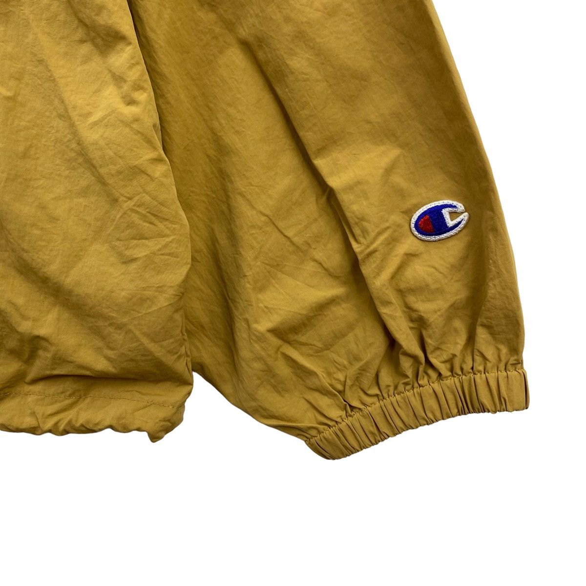 Champion Vtg CHAMPION SCRIPT USA Sportswear Snap Button Mustard Color Size US M / EU 48-50 / 2 - 4 Thumbnail