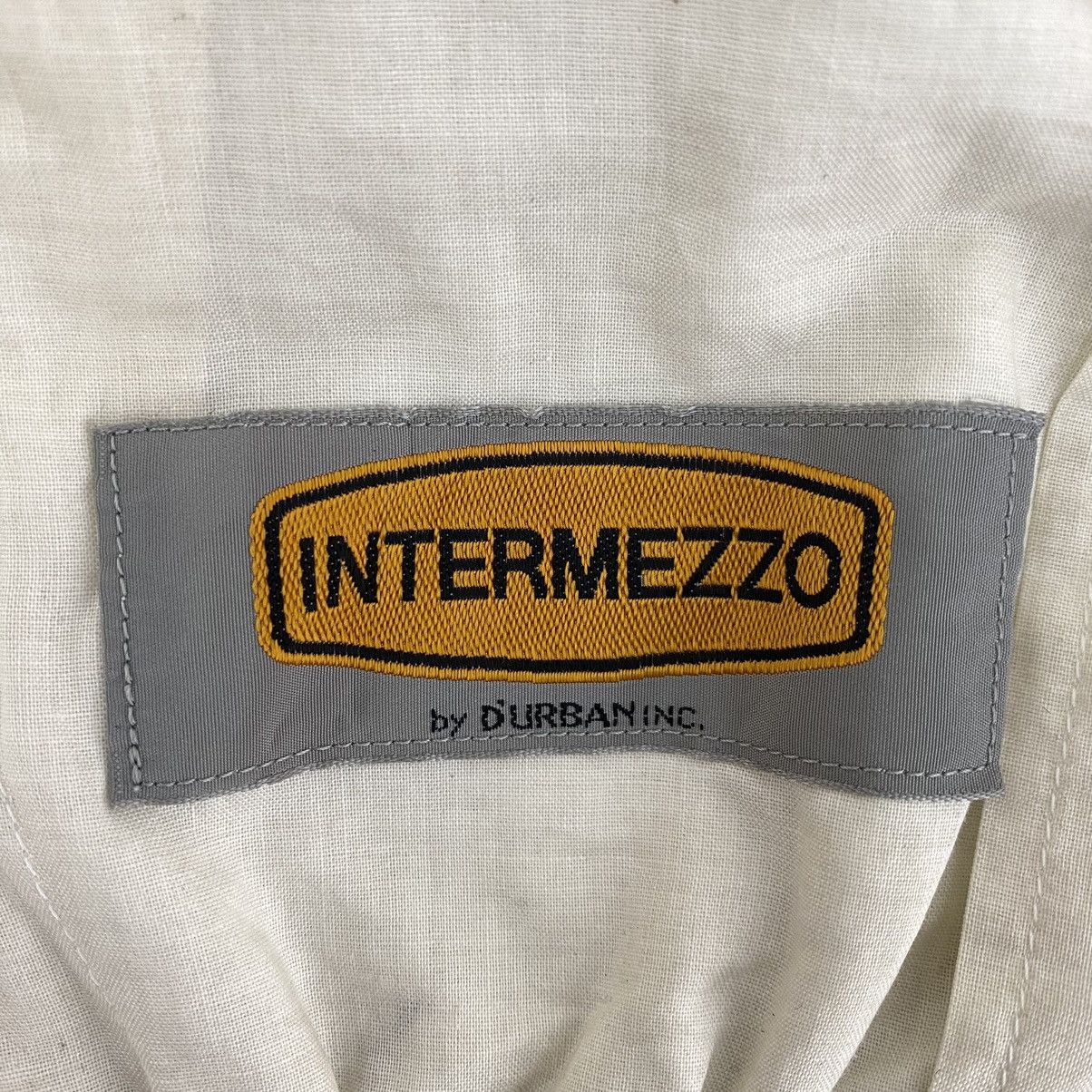 Vintage INTERMEZZO By DURBAN Inc. Linen Crream Brown Bomber Jacket Size US L / EU 52-54 / 3 - 6 Thumbnail