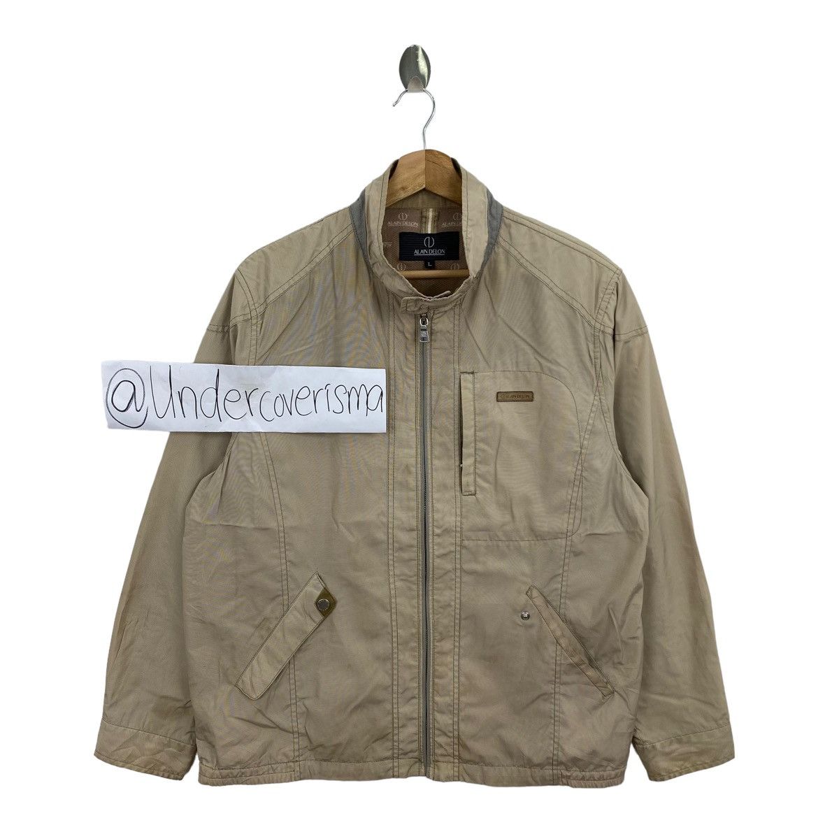 Vintage ALAIN DELON Multi Pocket Full Zipper Brown Bomber Jacket Size US L / EU 52-54 / 3 - 1 Thumbnail