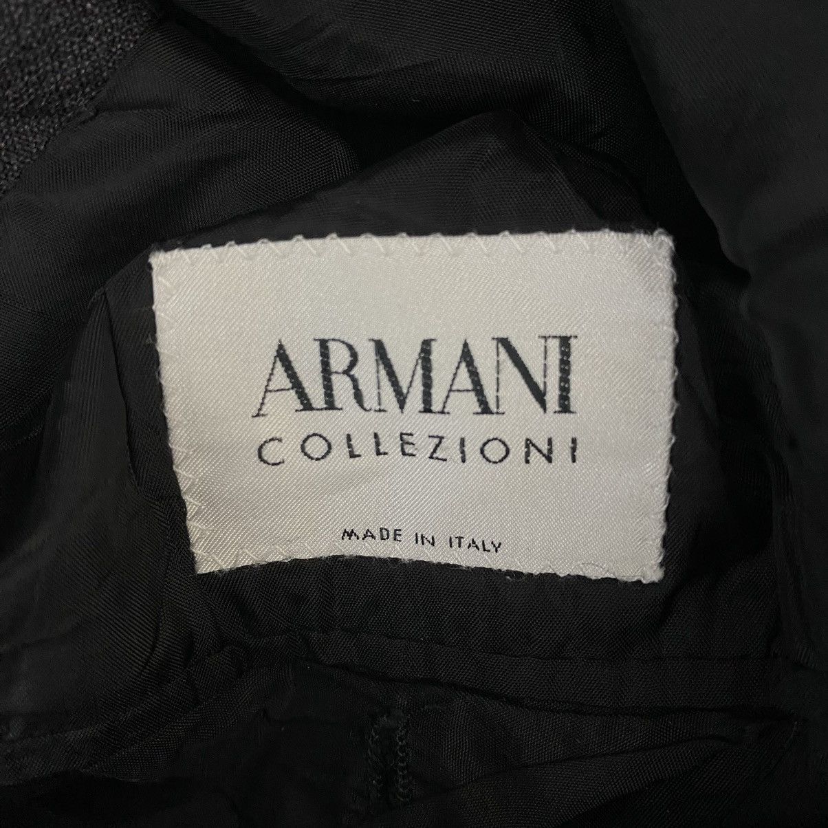 Vintage ARMANI COLLECTION Italy Black Plain Blazer Coat Jacket Size US L / EU 52-54 / 3 - 3 Thumbnail