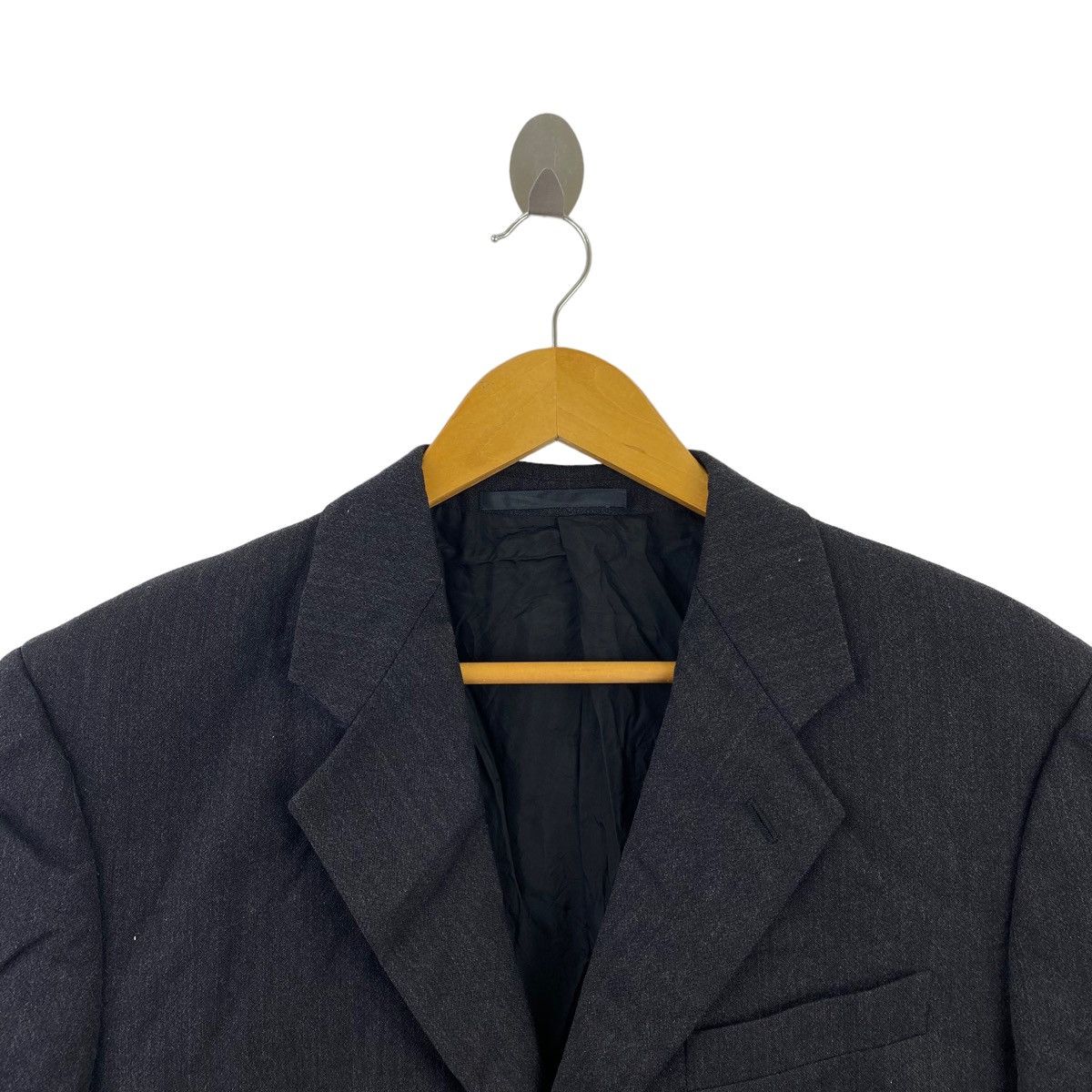 Vintage ARMANI COLLECTION Italy Black Plain Blazer Coat Jacket Size US L / EU 52-54 / 3 - 2 Thumbnail