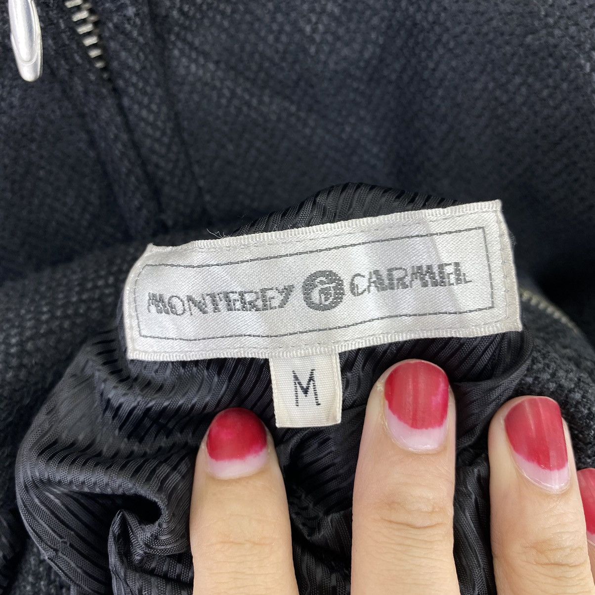 Vintage Vintage MONTEREY & CARMEL Full Zipper Pocket Black Jacket Size US XS / EU 42 / 0 - 4 Thumbnail