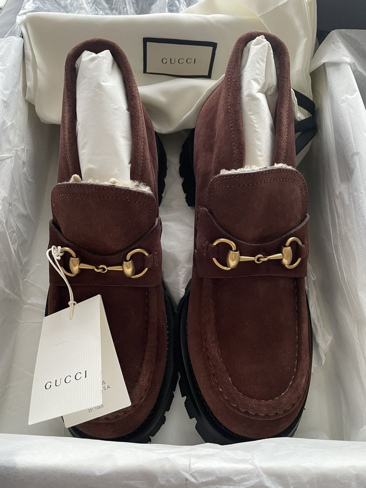 Brand New Super Rare Shearling Suede Leather Horsebit Boots