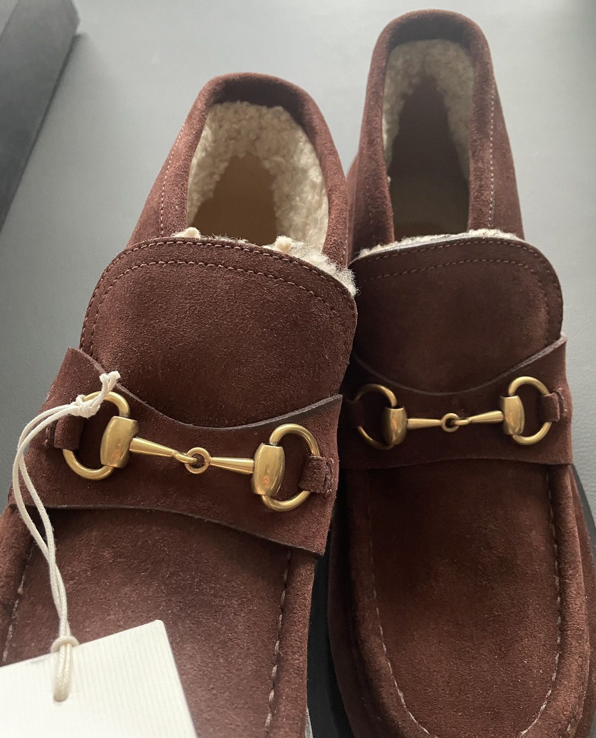 Brand New Super Rare Shearling Suede Leather Horsebit Boots