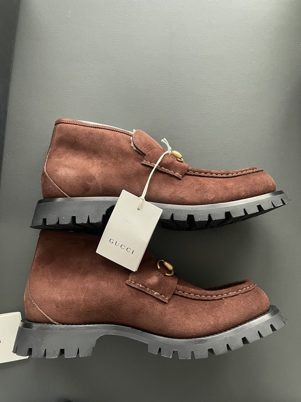 Brand New Super Rare Shearling Suede Leather Horsebit Boots
