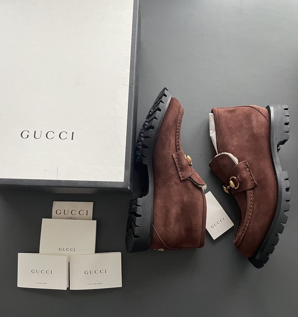 Brand New Super Rare Shearling Suede Leather Horsebit Boots