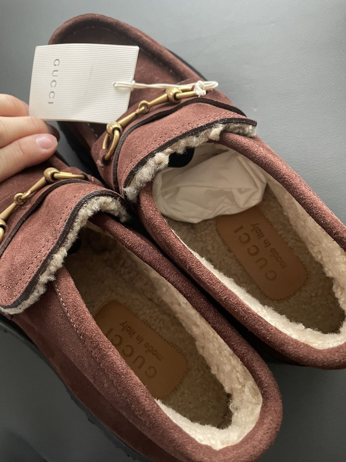 Brand New Super Rare Shearling Suede Leather Horsebit Boots