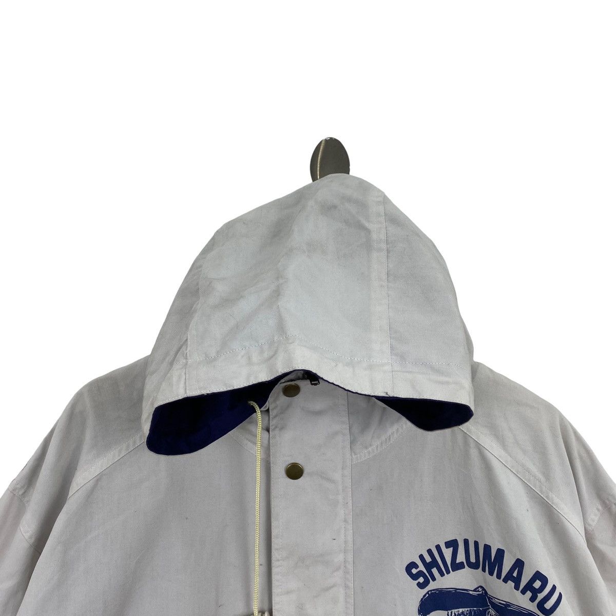 Vintage SHIZUMARU IZU-ATAMI White Hooded Windbreaker Bomber Jacket Size US L / EU 52-54 / 3 - 2 Thumbnail