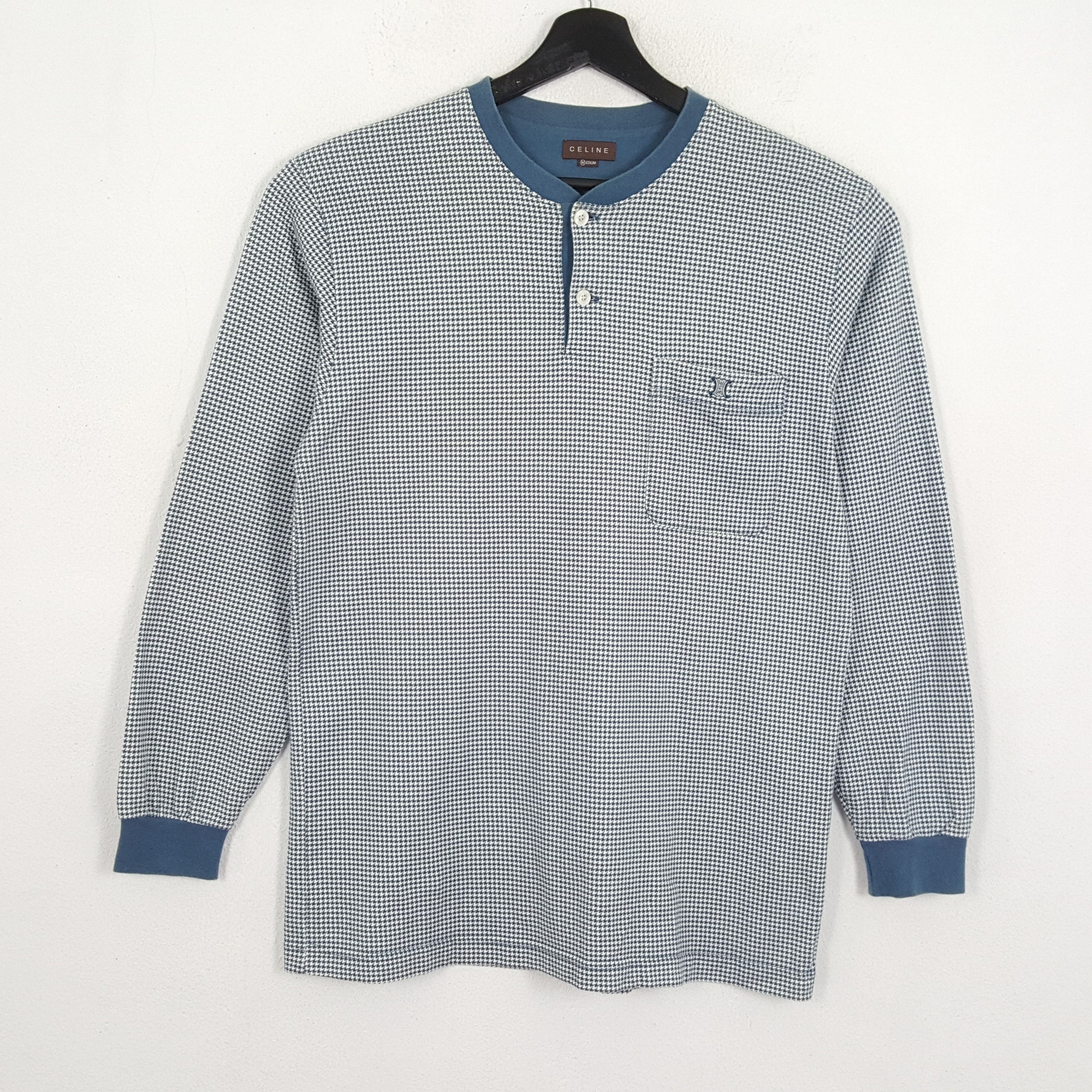 Celine × Vintage CELINE Italian Brand Long Sleeve Pocket Tshirt Size US M / EU 48-50 / 2 - 1 Thumbnail