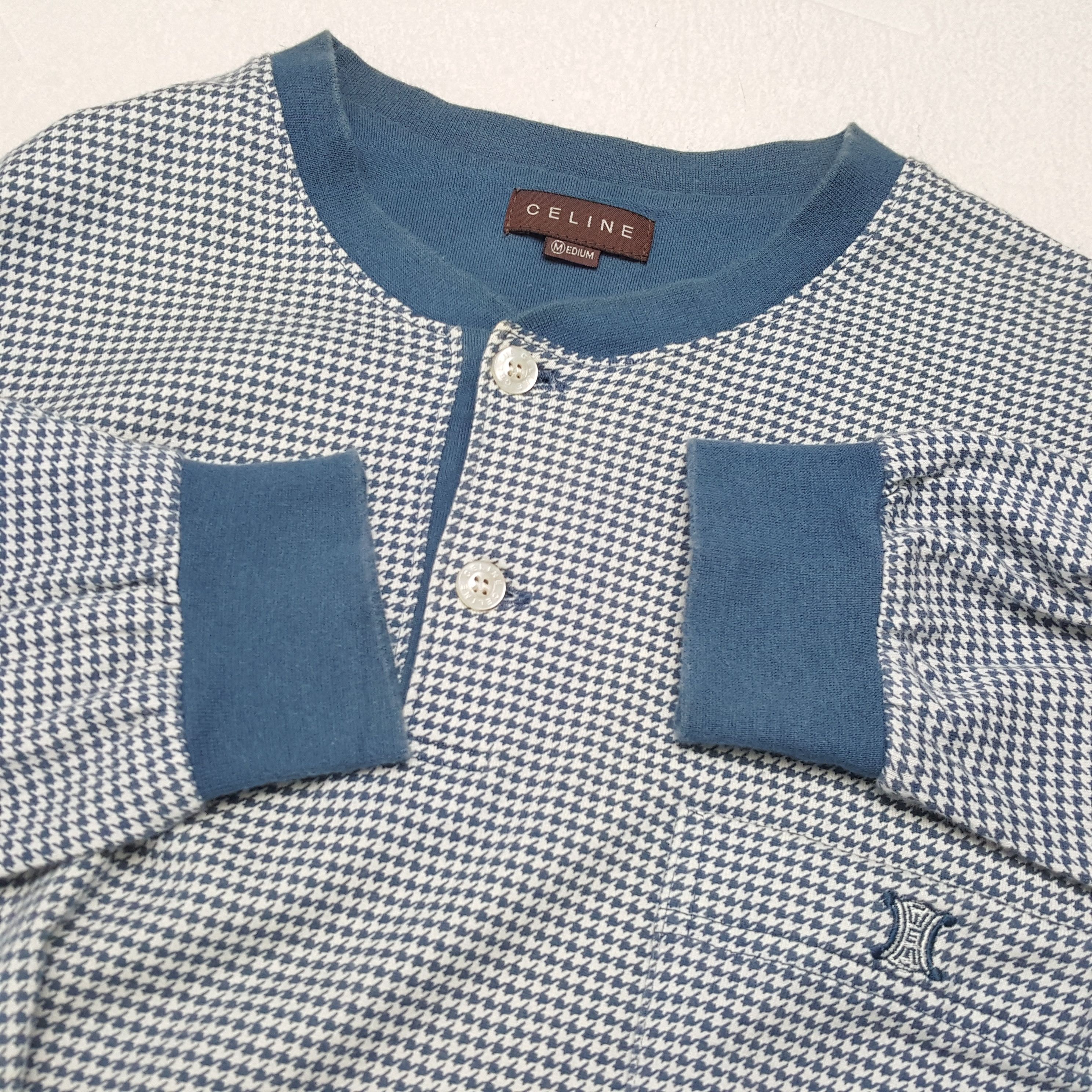 Celine × Vintage CELINE Italian Brand Long Sleeve Pocket Tshirt Size US M / EU 48-50 / 2 - 8 Thumbnail