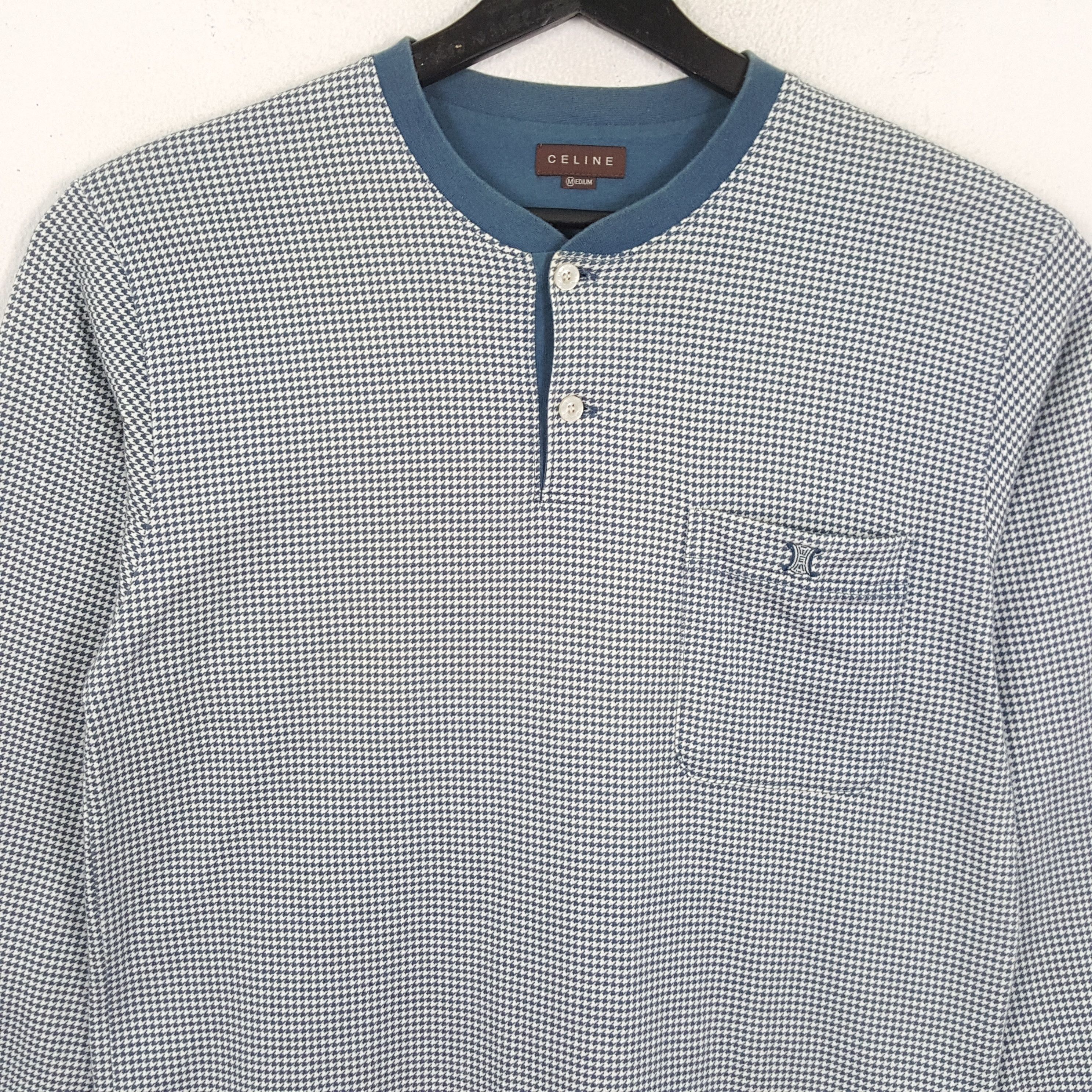 Celine × Vintage CELINE Italian Brand Long Sleeve Pocket Tshirt Size US M / EU 48-50 / 2 - 2 Thumbnail