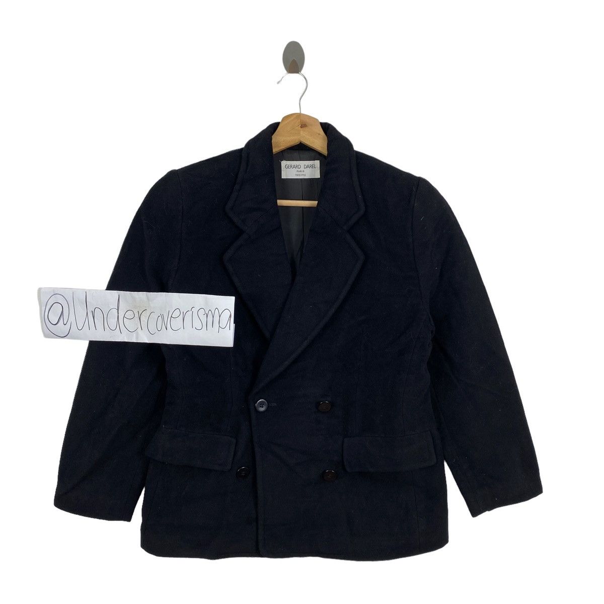 Vintage Vintage GERARD DAREL PARIS Black Plain Blazer Coat Size US S / EU 44-46 / 1 - 1 Thumbnail