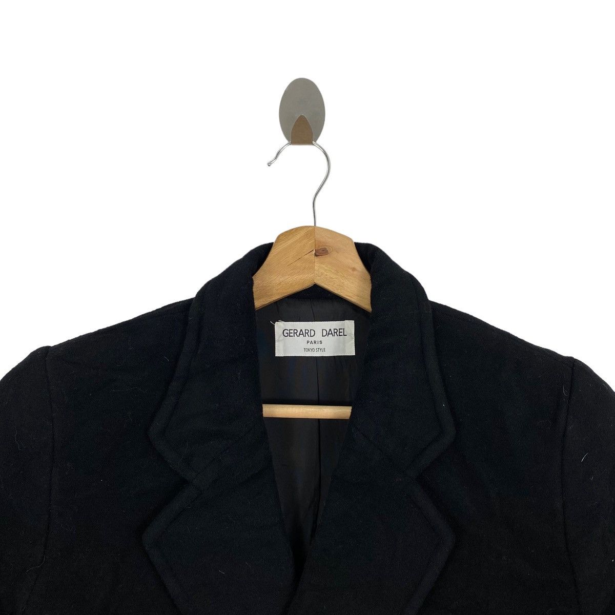 Vintage Vintage GERARD DAREL PARIS Black Plain Blazer Coat Size US S / EU 44-46 / 1 - 2 Thumbnail