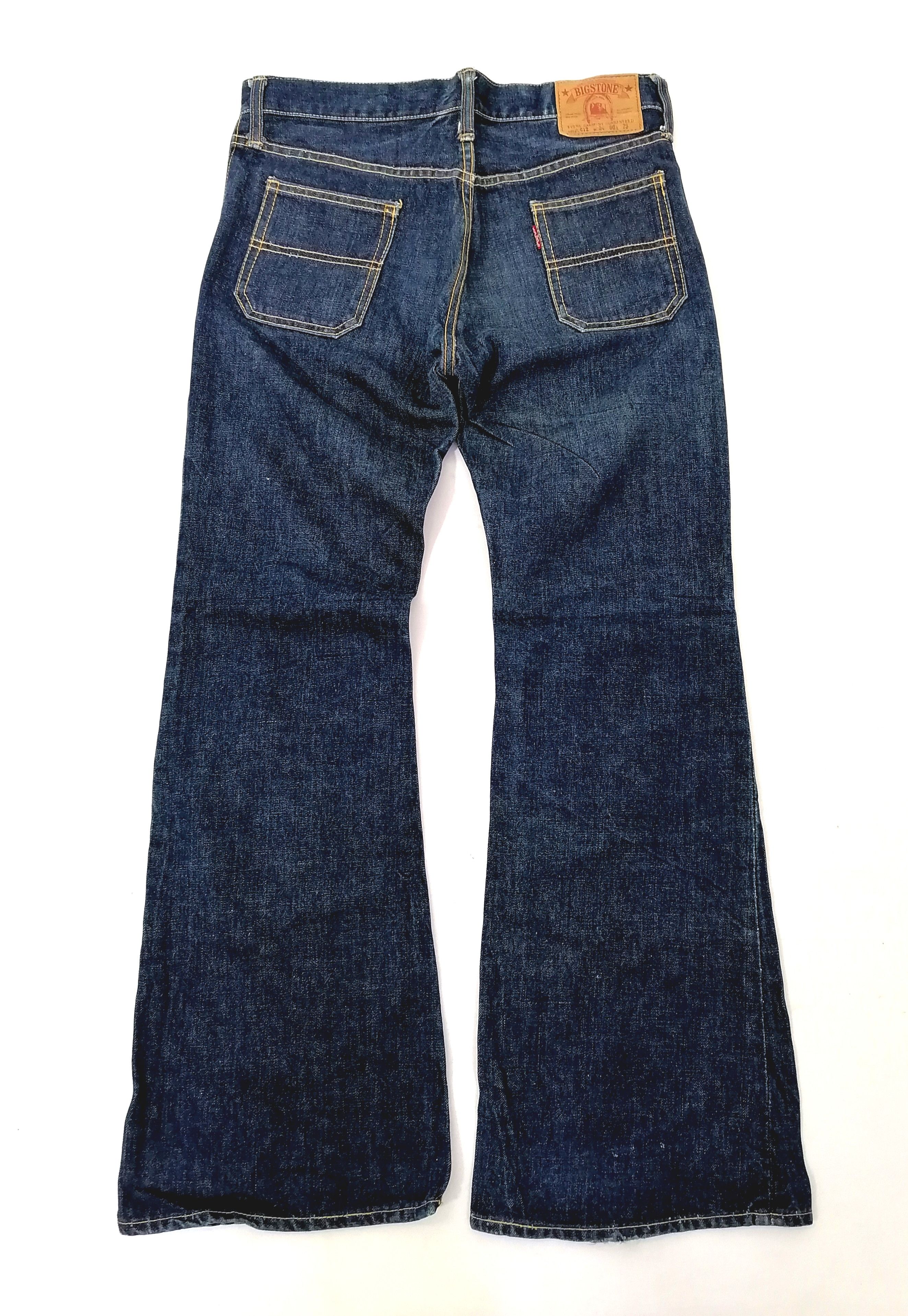 Vintage Big Stone Lot A412 Bush Fly Button Denim Jeans Size US 34 / EU 50 - 2 Thumbnail