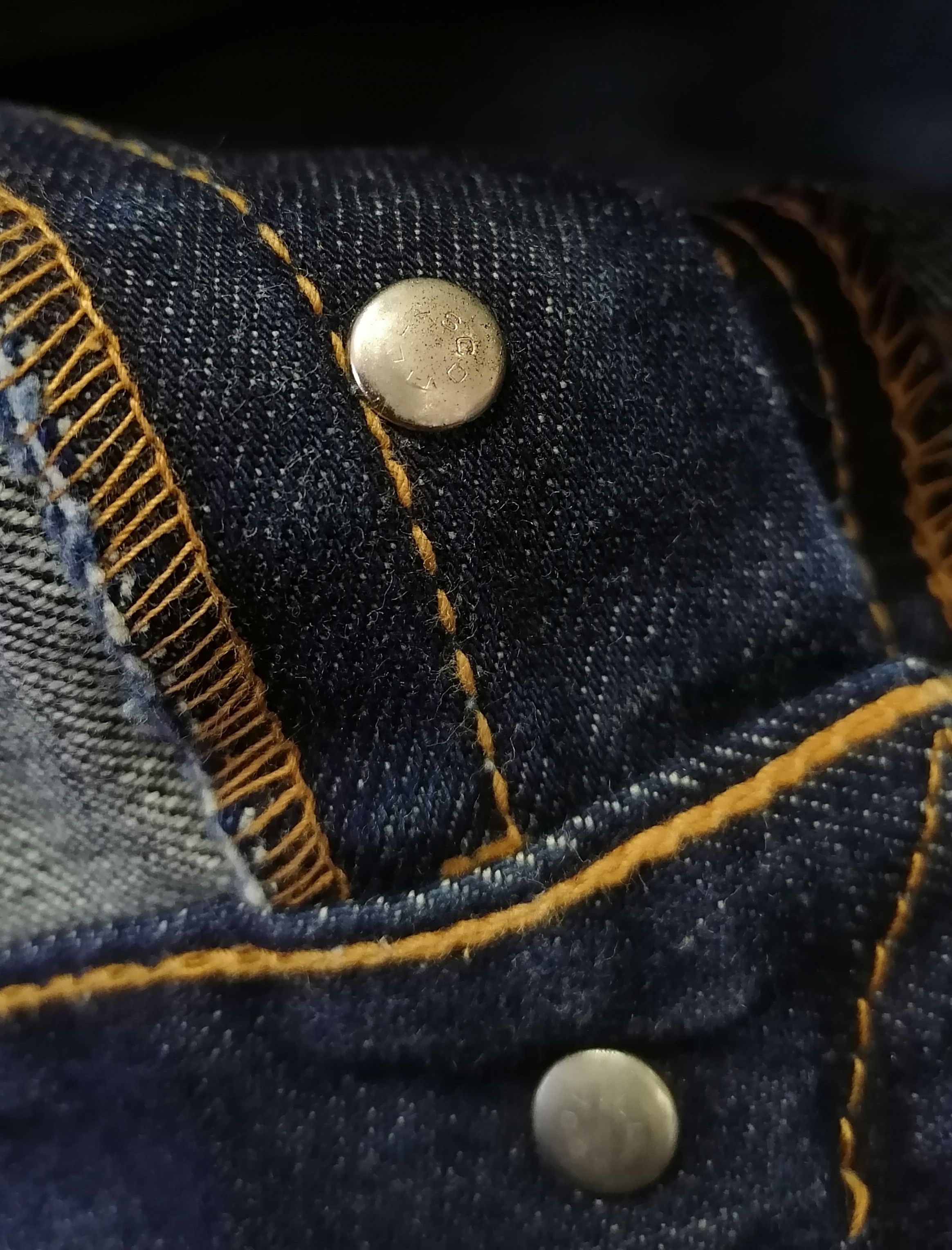 Vintage Big Stone Lot A412 Bush Fly Button Denim Jeans Size US 34 / EU 50 - 5 Thumbnail
