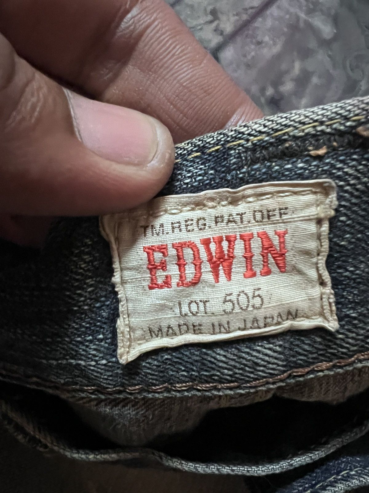 Japanese Brand THRASHED🔥EDWIN 505 SALVAGE DISTRESSED DENIM PANT Size US 31 - 7 Thumbnail