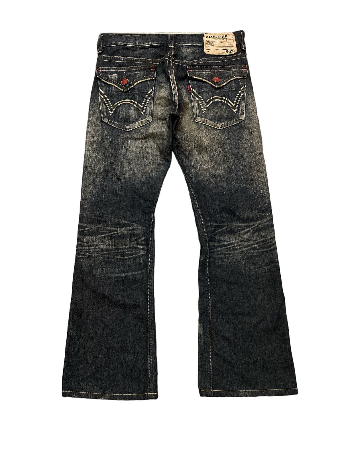 Other FLARED💥THRASHED EDWIN 503 DISTRESSED DENIM PANT Size US 30 / EU 46 - 6 Thumbnail