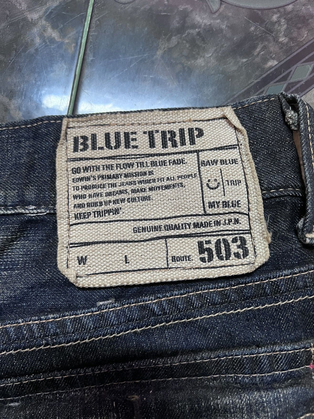 Other FLARED💥THRASHED EDWIN 503 DISTRESSED DENIM PANT Size US 30 / EU 46 - 7 Thumbnail