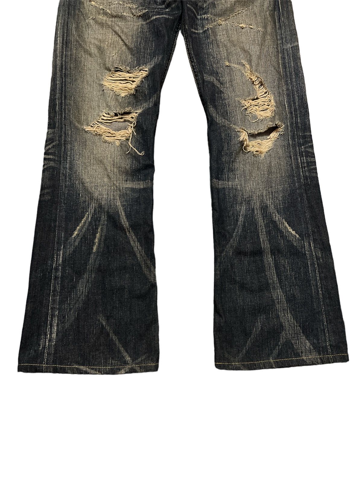 Other FLARED💥THRASHED EDWIN 503 DISTRESSED DENIM PANT Size US 30 / EU 46 - 4 Thumbnail