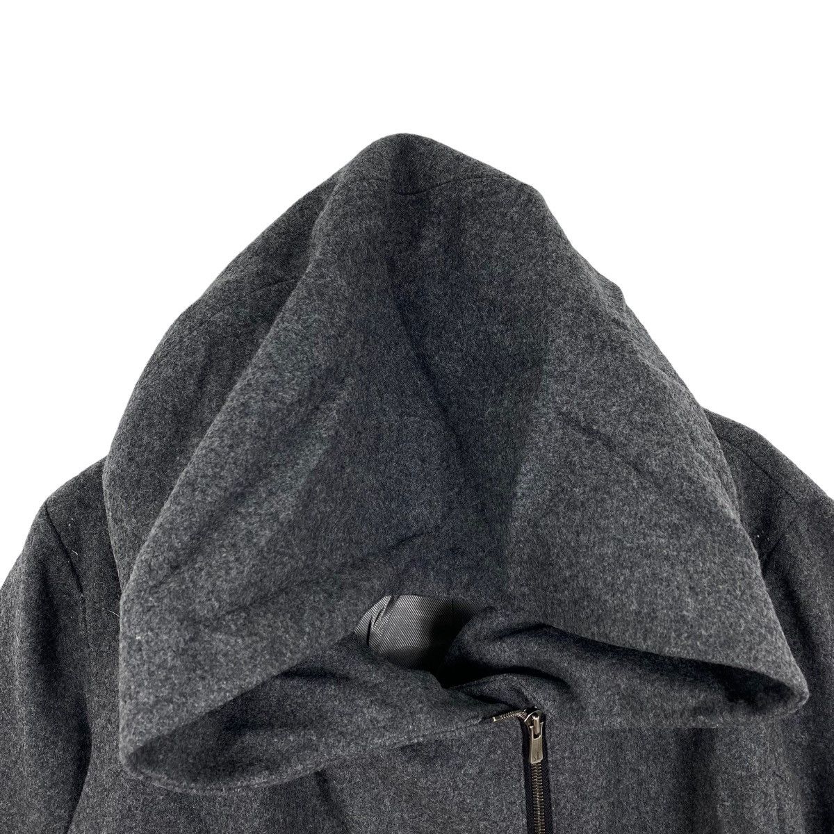 Japanese Brand DES PRÉS Japanese Brand Wool Full Zipper Grey Hooded Parka Size US M / EU 48-50 / 2 - 2 Thumbnail
