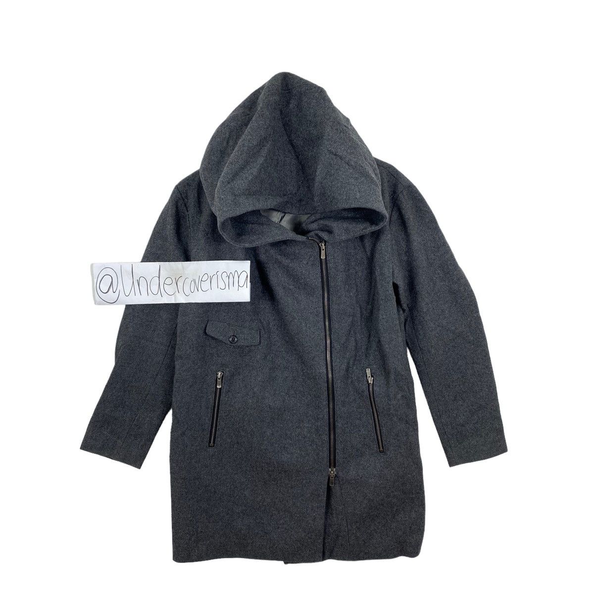 Japanese Brand DES PRÉS Japanese Brand Wool Full Zipper Grey Hooded Parka Size US M / EU 48-50 / 2 - 1 Thumbnail