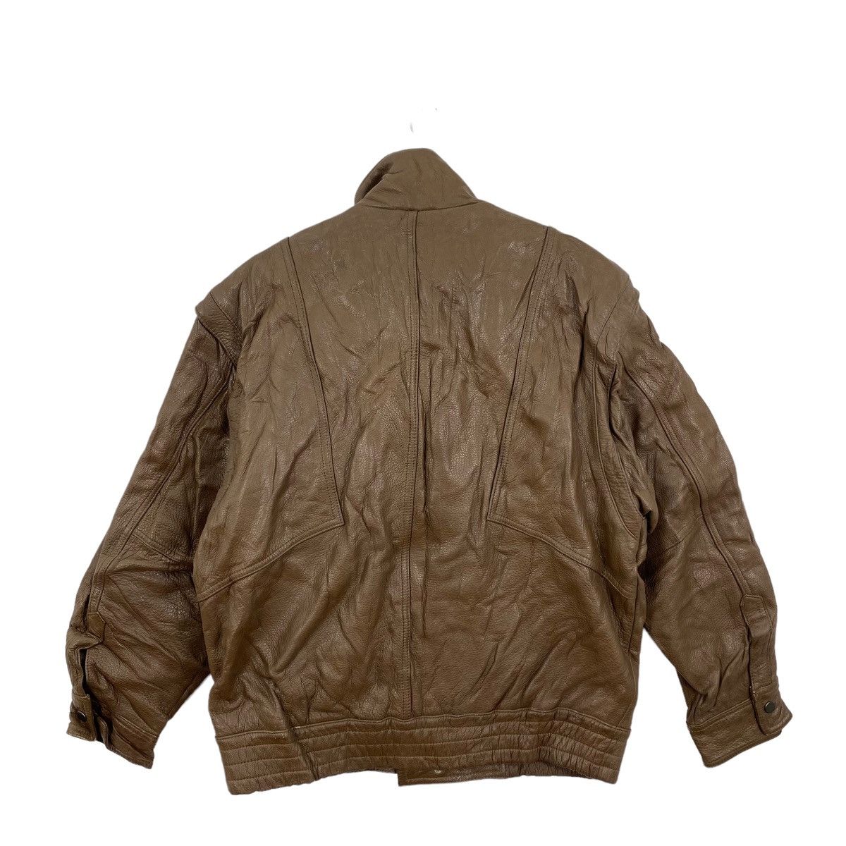 Vintage Vintage 90s ROBO COLLECTION Brown Leather Bomber Jacket Size US M / EU 48-50 / 2 - 8 Thumbnail