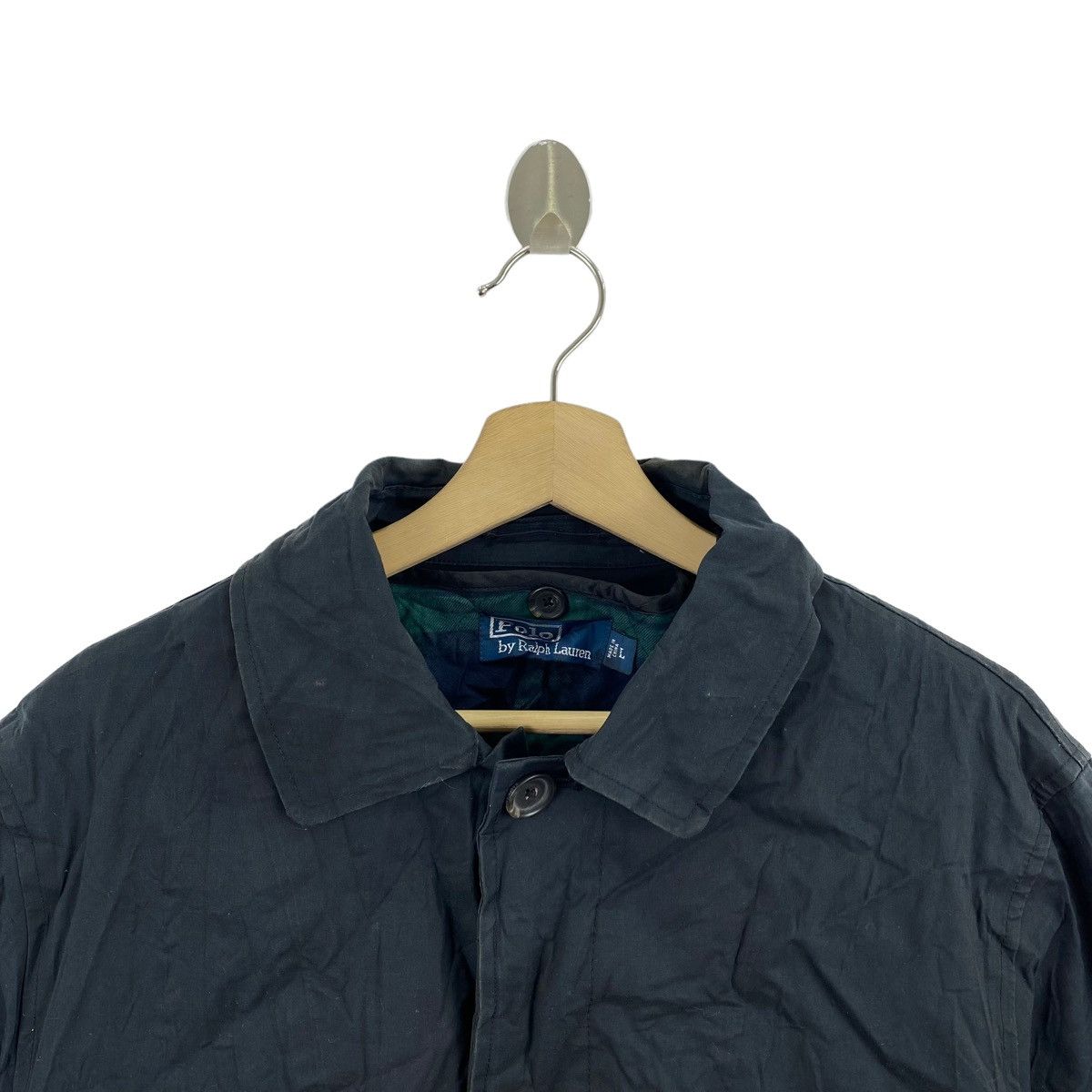 Polo Ralph Lauren Vintage POLO RALPH LAUREN Black Trench Coat Parka Jacket Size US L / EU 52-54 / 3 - 2 Thumbnail